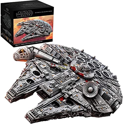 YPZ Technic Star Wars Millennium Falcon Starship Model with Display Stand, 7528 Parts Large Spaceship Building Set…