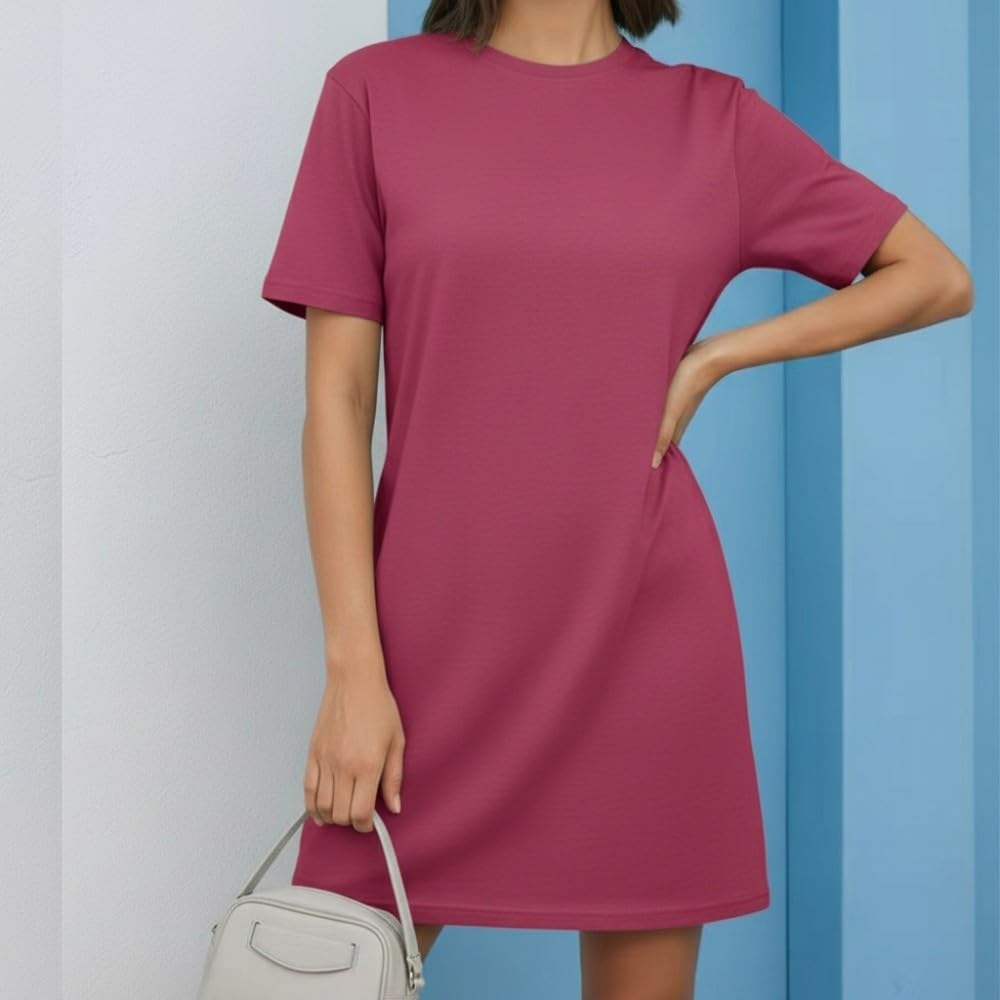 T-Shirt Dress Multiple Sizes Sewing Patterns,1:1 Scale Basic Women's Garment Sewing,Apparel Making Templates