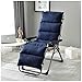 YOUCAI Coussin Transat Bain de Soleil Antidérapant pour Longue Chaise Pliable Coussin de Jardin,175x50x12cm,Marine