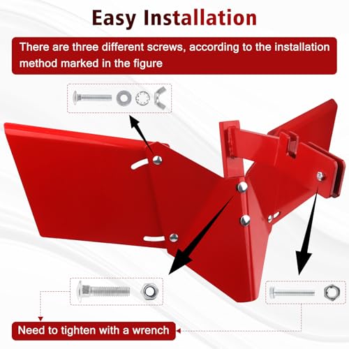 15683 Hiller-Furrower Kit for Rear Tine Tillers, Adjustable Wing and Three Connection Tiller Attachment for Large and Small Areas of Land Cultivation, Easy to Install & Widely Compatible