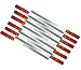 23-Inch Heavy Duty 1-Inch Wide BBQ Barbecue Shish Kabob Skewers Wooden Handles Stainless Steel (12)