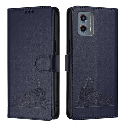 �Ή��@�� for Motorola Moto G 5G (2023) �g�уP�[�X,�Ή��@�� for Motorola Moto G 5G (2023) �J�[�h �X���b�g �z���_�[���C���L�b�N �X�^���h �t���b�v���z�d�b�P�[�X Blue
