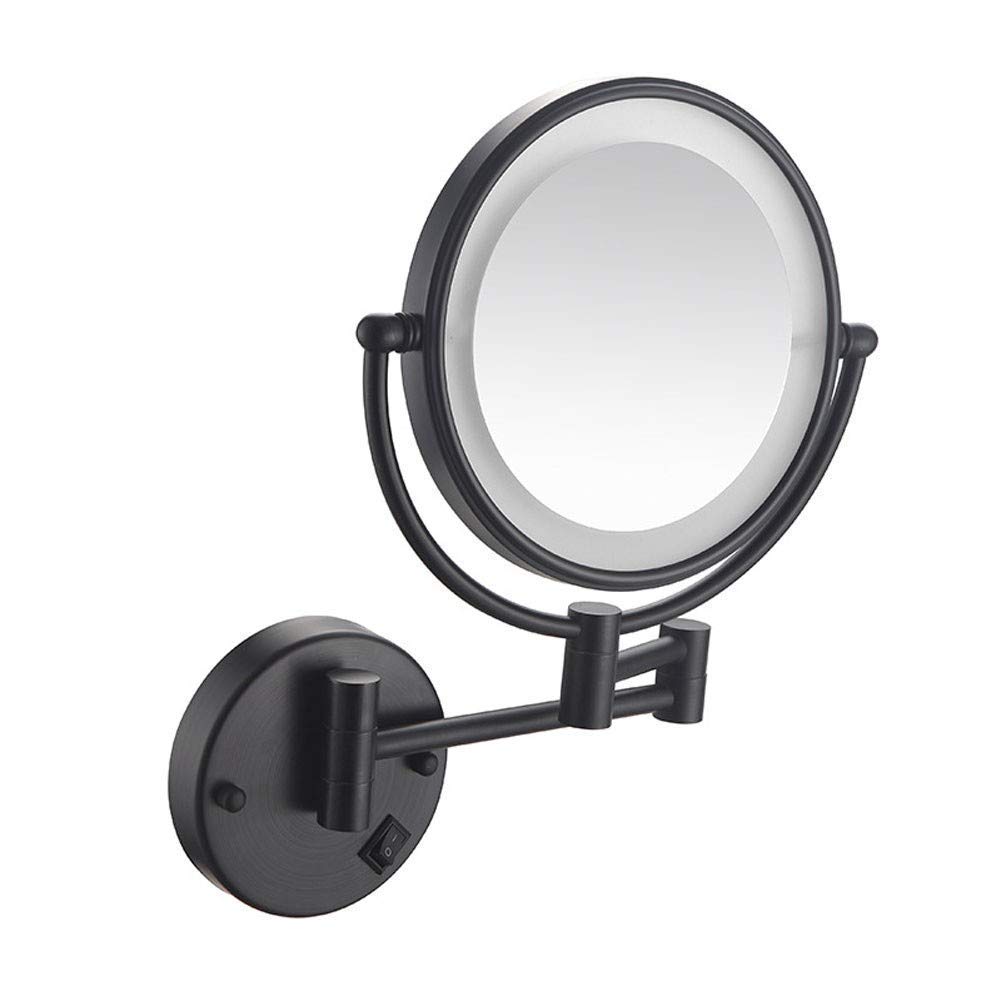 Miroir maquillage grossissement mural bras extensible 360
