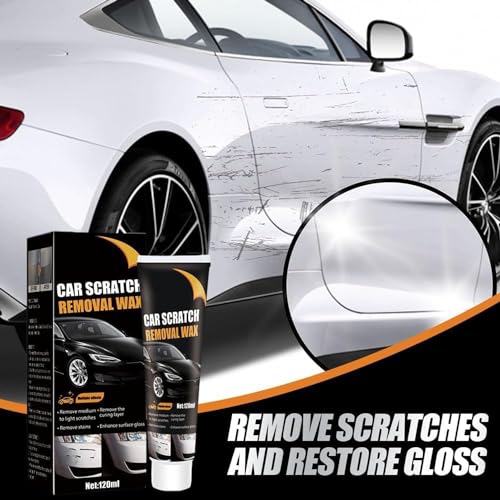 Upgrade Car Scratch Repair Paste, Car Scratch Remover Kit, Car Scratch Repair Paste Polishing Wax, Professional Car Scratch Remover Polishing Wax with Wipe & Sponge for Car Paint Surface(1pcs) - Image 3