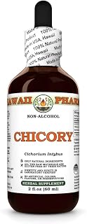 Chicory (Cichorium Intybus) Dry Root Glycerite, Made in Hawaii, All Natural, Vegan, Lab Tested Alcohol-Free Liquid Extract - 2 fl.oz