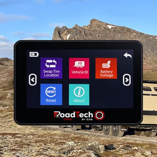 RoadTech TPMS Kit 4 Flow Through - Tire Pressure Monitoring System for RVs, Trailers & Tow Vehicles, Real-Time Pressure & Temperature Alerts, Easy Install, Color Display - Image 5