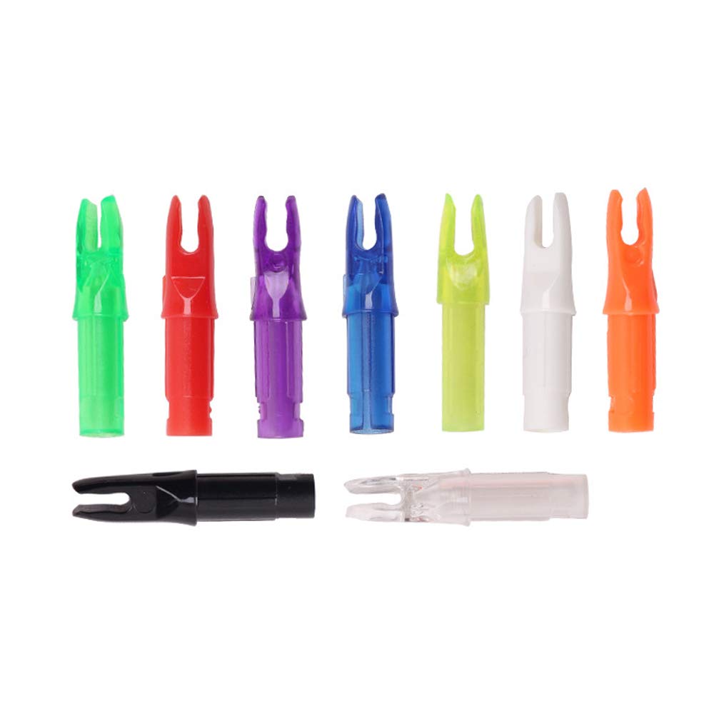 Paquete de 50 Flechas de Tiro con Arco Nock, Accesorios de Cola de Flecha de Arco para ID 6.2 mm, Ejes de Flecha de Carbono de Fibra de Vidrio de Aluminio, Tiro de Caza