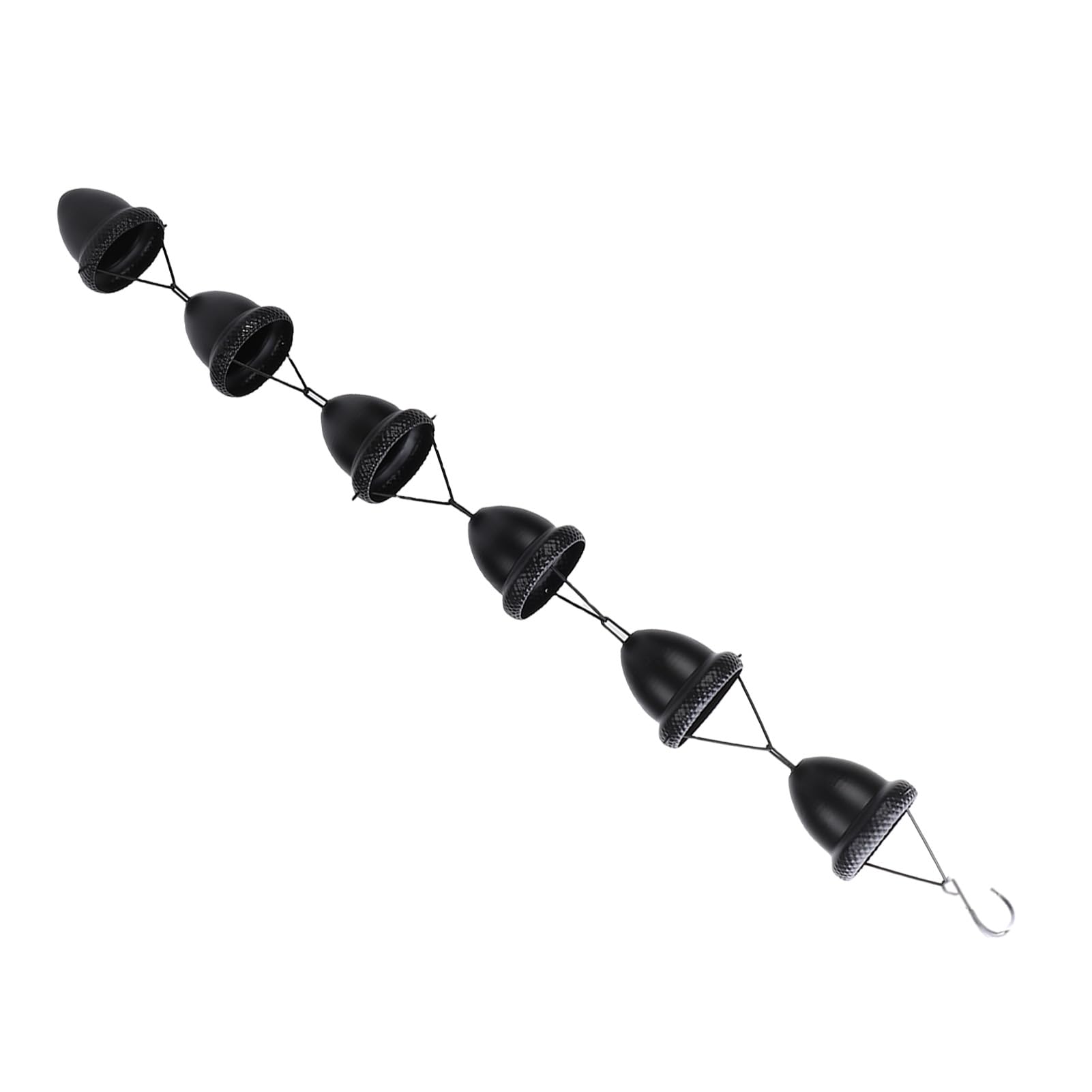 Jiawu Chaîne de Pluie de Gland en Fer, Pendentif Décoratif, Chaîne de Canal de Cascade pour Porche, Balcon, Jardin, Longueur 1M