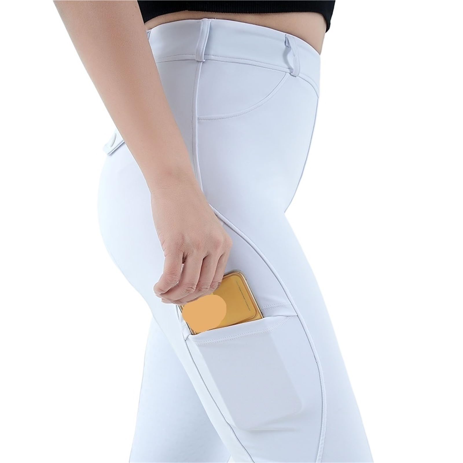 Pantalones Montar a Caballo Mujer Pantalones de equitación for Mujer, Mallas Entrenamiento Ecuestre, Ropa Deportiva for Exteriores(White,S)