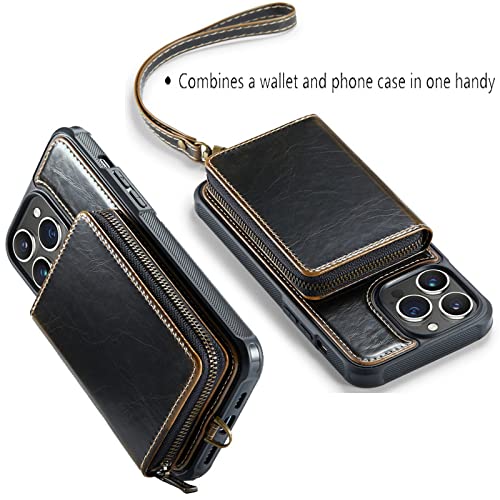 Housse fermeture éclair pour iPhone 14 Pro Max avec rangement café - 4