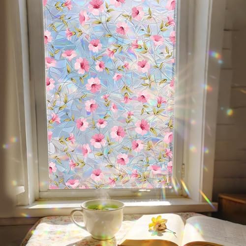 Vinilo decorativo de ventana con efecto arcoíris 45x100 cm miniatura 3