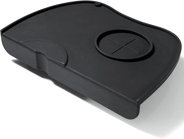 Coffee Tamper Mat Silicone Espresso Tamp Station Black Rubber Tamping Pad Barista Accessrioes for Sage Delonghi Breville Portafilter 21x14cm