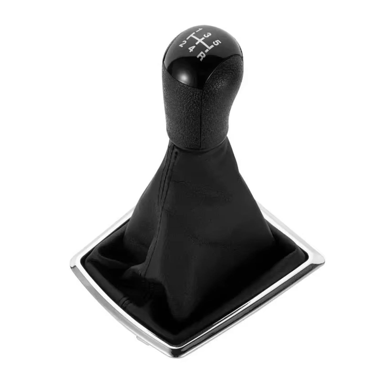 OUVECR Car Shift Gear Knob Handle for for Focus 2 MK2 2005 2006 2007 2008 5 Speed Gear Shift Knob Lever Stick Boot Cover Gaiter Gear Shift Cover(Black 5 Speed)