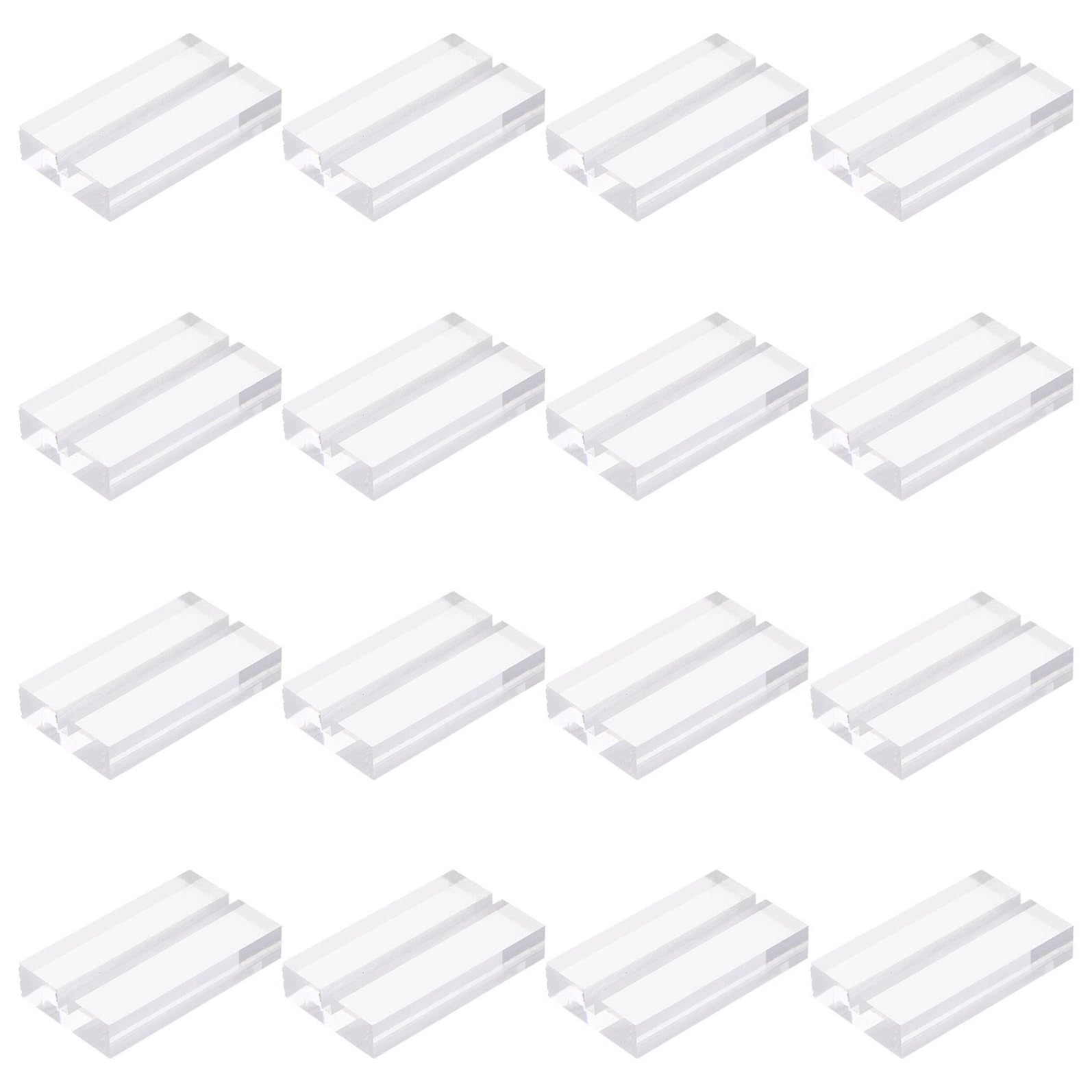 Zerodeko 16 Piezas Soporte Para Tarjetero De Mesa Soporte Para Menú Portanúmeros De Mesa Portafotos Acrílico Portanotas Portaletreros Para Bodas Para Banquetes De Boda y Eventos