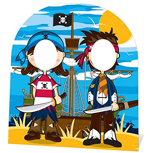 Figurine Géante Passe-Tête Pirates Décoration Carton Photo 120cm