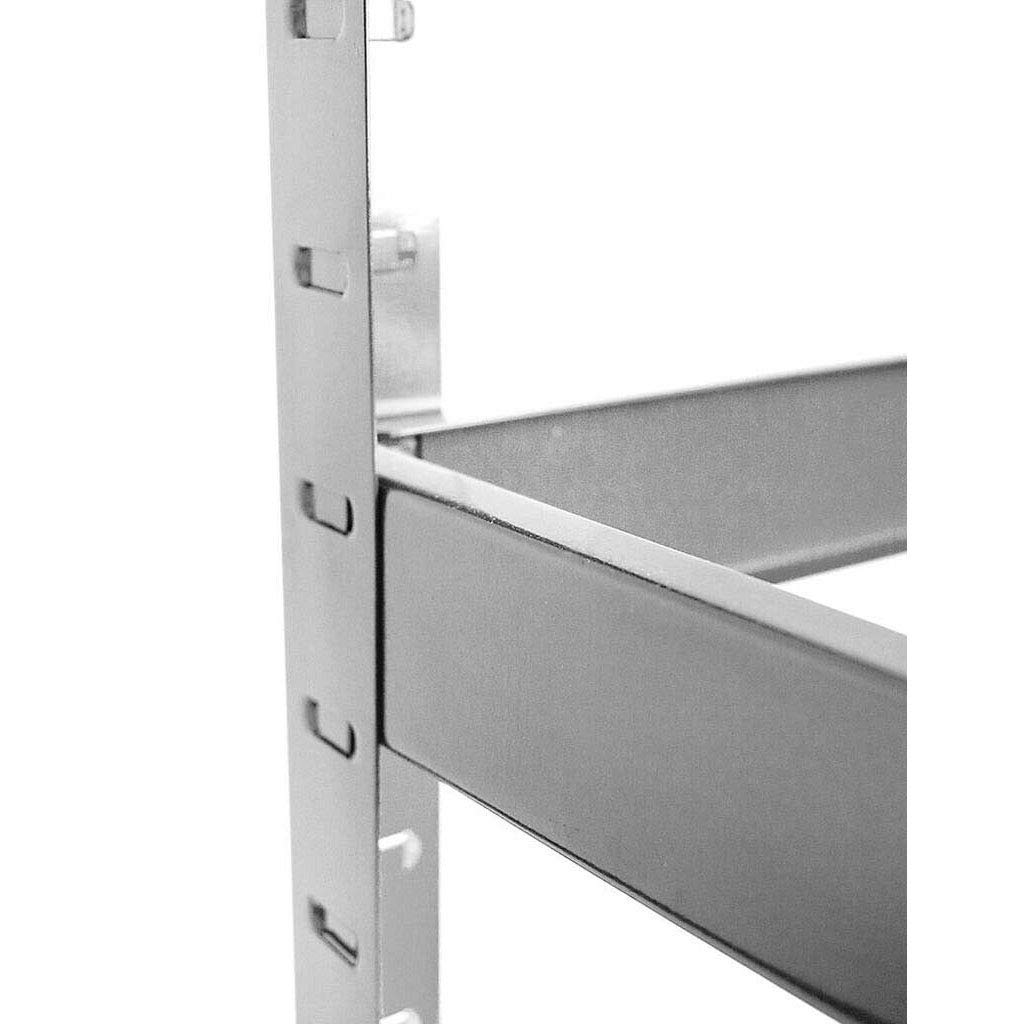 Lucn Lagerregal Schwerlastregal Steckregal Werkbank Keller Werkstattregal, bis 875 kg Traglast, 200x100x50cm, Verzinkt