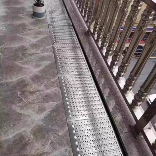 Grille d'évacuation des eaux pluviales en acier inoxydable