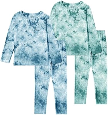 Jimonda Kids Toddler Bamboo Rayon Pajamas Set – Soft Blue & Green PJs for Boys & Girls, Size 5T