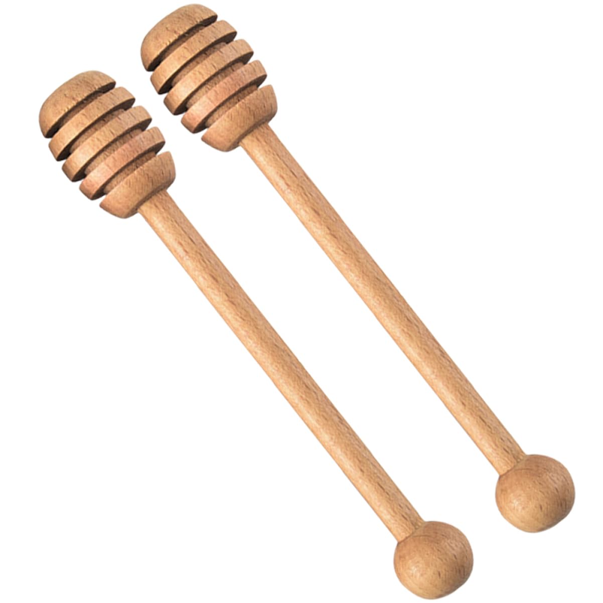 STOBAZA 2Pcs Multi Function Wooden Household Honey Dippers for Mixing Syrups and Honey Portable and Kitchen Tools present for Bakers and Beekeepers
