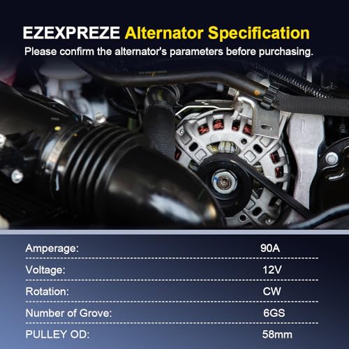 Image of Hyundai kia Alternator Replacement Compatible with 2012 2013 2014 2015 2016 2017 Accent Veloster, 2012 2013 Kia Rio L4 1.6L,12V 90Amp,13209N 37300-2B300, 37300-2B500, 37300-2B510, 2607372, 2608483