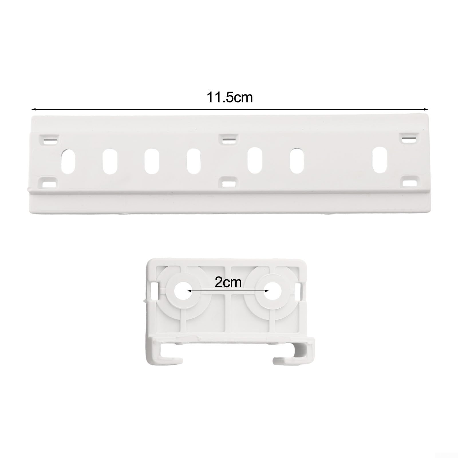 Guide scorrevoli per frigorifero da incasso, scorrevoli e silenziosi, struttura in plastica robusta e metallo, compatibili con vari frigoriferi, bianco, 15 x 10 x 5 cm