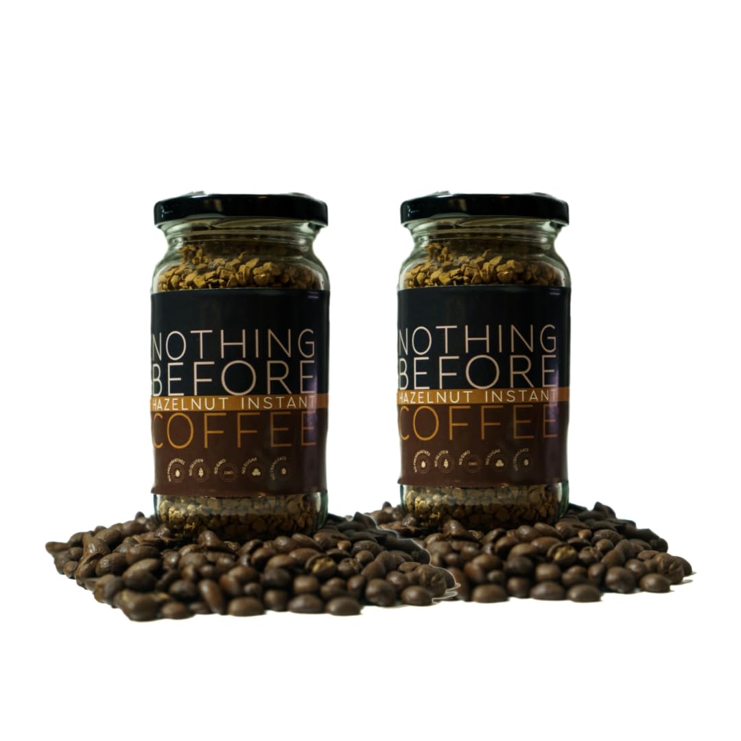 Nothing Before Hazelnut Instant Coffee Combo Pack of 2 | Café-Style Flavored Instant Coffee Powder for Hot & Cold Brews | 100% Single Origin Arabica Coffee Beans | Premium Freeze-Dried Coffee | Rich Hazelnut Aroma & Smooth Taste | Ideal for Latte, C (B0CRRT2MDJ) Amazon Price History, Amazon Price Tracker