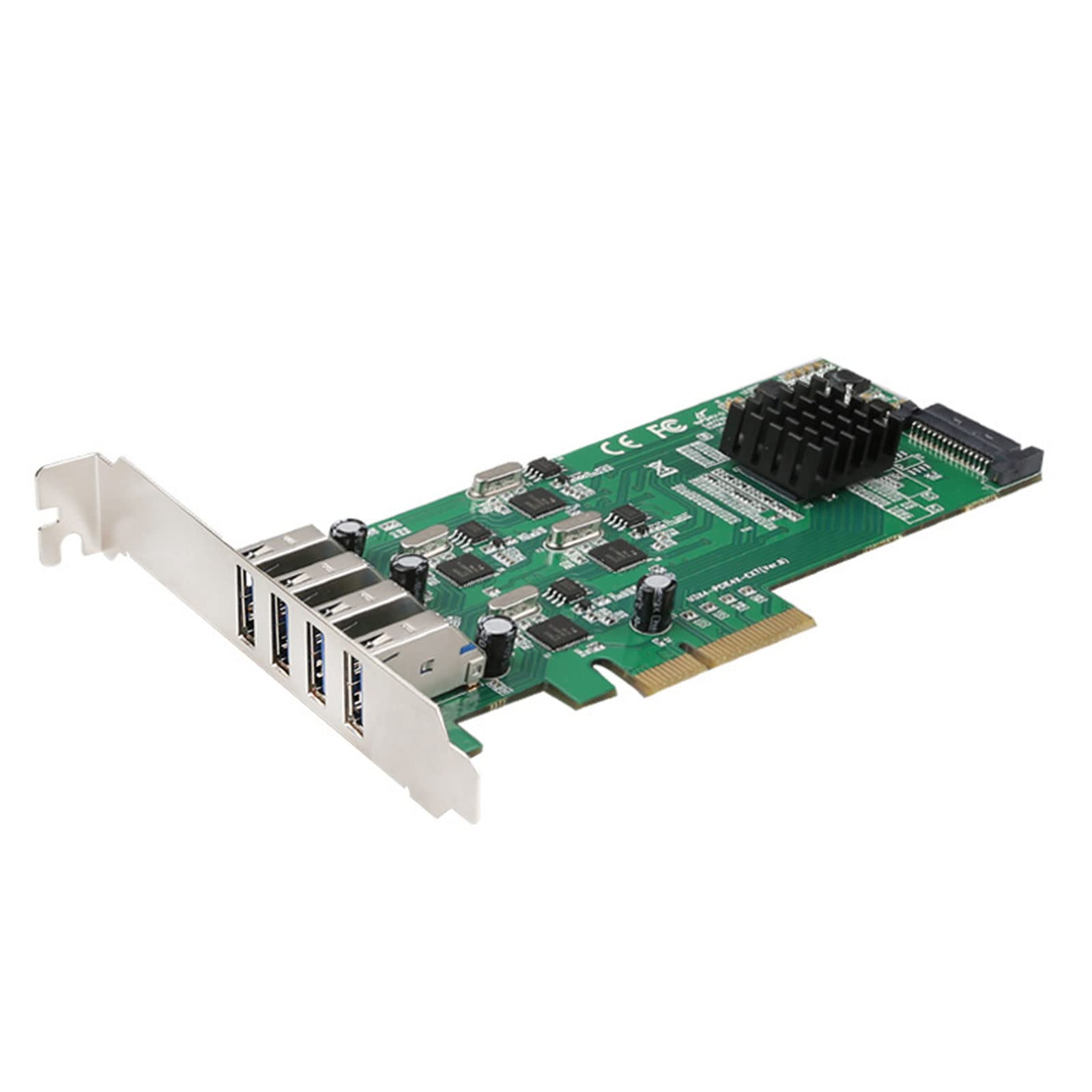 Carte d'extension PCIE 20 Gbit/s 4 ports USB vers PCI-Express Controller Adaptateur convertisseur avec port 15 broches