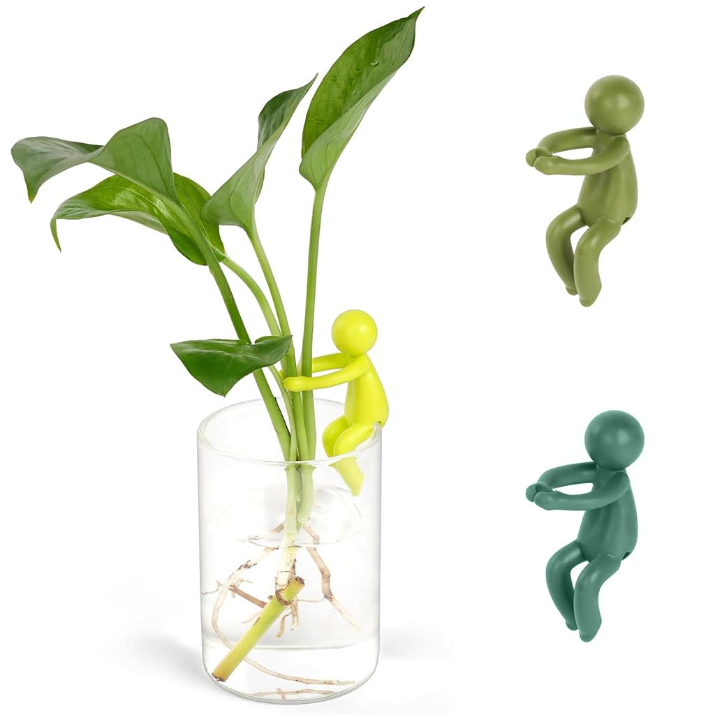 HASTHIP® Cartoon Garden Plant Support - Creative Hydroponics Plant Holder - Plastic Climber Support for Plants - Garden Plant Propagation Decoration Items for Glass Growing Cup & Glass Tube (3Pcs) (B0D1R2N5GX) Amazon Price History, Amazon Price Tracker