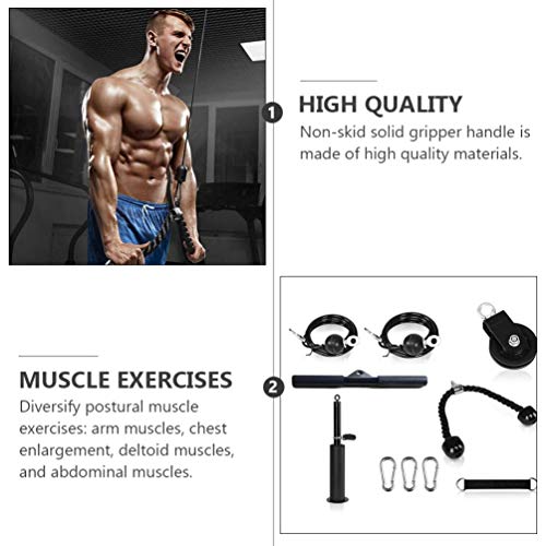 BESPORTBLE 10 peças/conjunto de sistema de polia fitness DIY LAT e Lift Loading Lifting tríceps cord