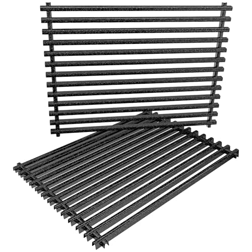 GFTIME 44 X 30CM 7525 Grille de Cuisson pour Weber Spirit I & II 300 Series E-310, E-320, S-310, S-320, Spirit 700/900, Porcelaine émaillée Barbecue Gril Gaz...