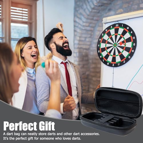 Butyeak Darttasche, Dartpfeile-Organizer, Eva Dartkoffer, Tasche für 4 Dartpfeile, Dartszubehör, Schwarz
