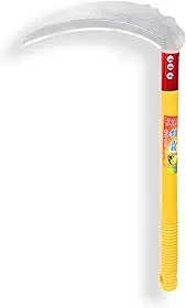 Foice De Aço Carbono De 440 Mm (17,32 Pol.) Para Limpeza De Mato, Ferramentas De Jardinagem, Foice Curva Com Dentes De Serra, Machado Para Cortar Árvores, Faca Com Lâmina De Aço.