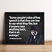 AMERICAN LUXURY GIFTS Sir Winston Churchill Quote Wall Art Print - Some People's Idea of Free Speech - 10x8 Vintage Print For Home Decor, Office Decor, & Classroom Decor, Unframed