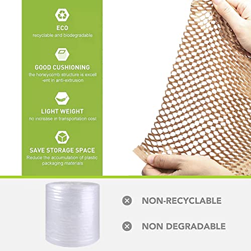 Honeycomb-Packing-Paper-Wrap-12x400-Recycled-Cushion-Wrapping-Roll-Eco-Friendly-Shipping-Moving-Wrap-Biodegradable-Packaging-Suppliers-with-20-Fragile-Sticker-Labels
