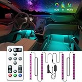 Saubereres 2-in-1-Design: Im Gegensatz zu den üblichen 4 Lichtleisten bietet Govee ein verbessertes LED Strip mit 2 Linien, die mit 4 Lichtleisten verbunden sind. Das benutzerfreundliche Design erleichtert die Einrichtung. Leicht versteckte Kabel bieten Ihnen ein sauberes, ordentliches Auto.