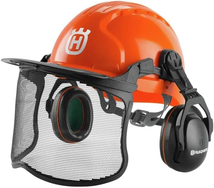 Husqvarna 592752601 Chainsaw Helmet with Metal Mesh Face Shield