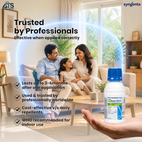 Image of Syngenta Icon 10 CS Mosquito Killer Liquid | Long Lasting Home Spray for Indoor & Outdoor Use 100ml | For Walls, Corners, Balconies & Mosquito Resting Areas