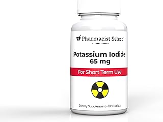 Potassium Iodide Tablets 130mg, “KI Pills”, Short Term Use Only, 100 Tablets