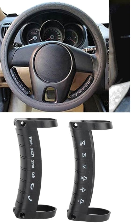 Wireless DVD Navigation Buttons Controller Compatible with Universal Car Steering Wheel