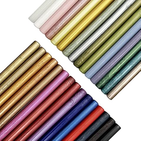 30 Pcs Mini Glue Gun Wax Seal Sticks for Wax Seal Stamp,Great for Thanksgiving Card, Party or Wedding Invitation, Xmas Wrapping or Wine Packages(30PCS) Cover