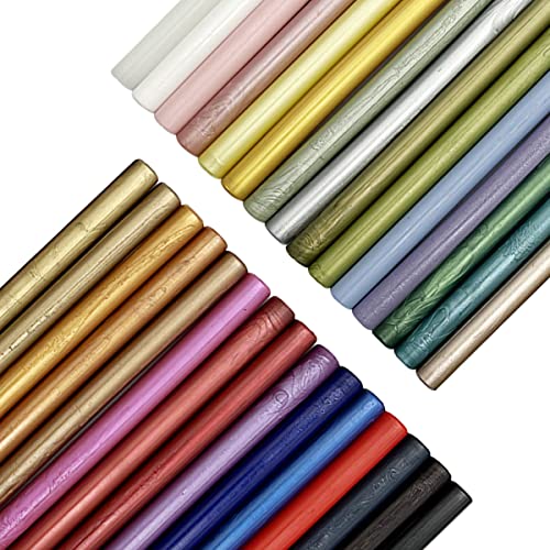 30 Pcs Mini Glue Gun Wax Seal Sticks for Wax Seal Stamp Great for Thanksgiving Card Party or Wedding Invitation Xmas Wrapping or Wine Packages(30PCS)