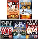 The Courtney Series 5 Books Collection Set By Wilbur Smith (Books 14 to 18) (War Cry, The Tiger’s Prey, Courtney's War, Ghost Fire, Legacy of War)