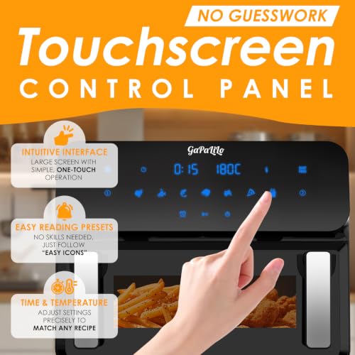 Image of 11QT Large Dual Zone Air Fryer, Double Basket Air Fryer with 2x5.5QT Baskets, Digital Full Touchscreen Easy-Panel, SyncCook Function, Cook 2 Dishes at Once for 4-6 Family,1700W, Black