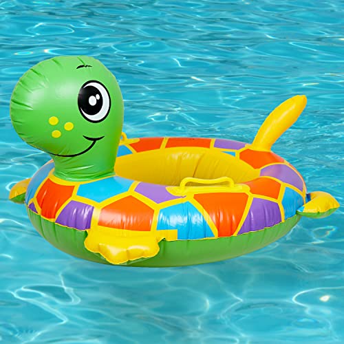 Image of Airavat Floats for Pool, Inflatable Pool Floats Swimming Ring, Swimming Float for Junior, Inflatable Floater, Water Float for Kids Swimming Pool Beach Summer Water Float Party Outdoor (Green Turtle)