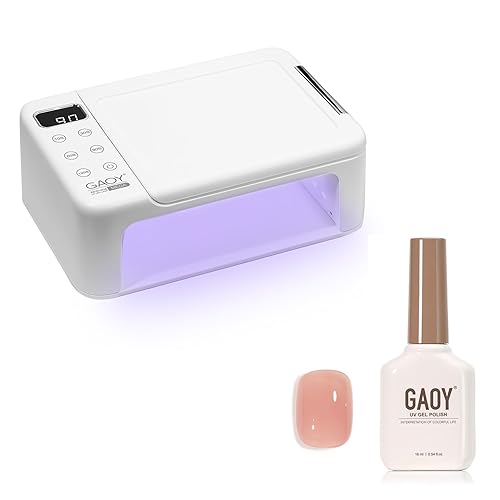 GAOY Esmalte de uñas de gel Sheer Nude 1301 y paquete de lámpara de uñas LED UV profesional