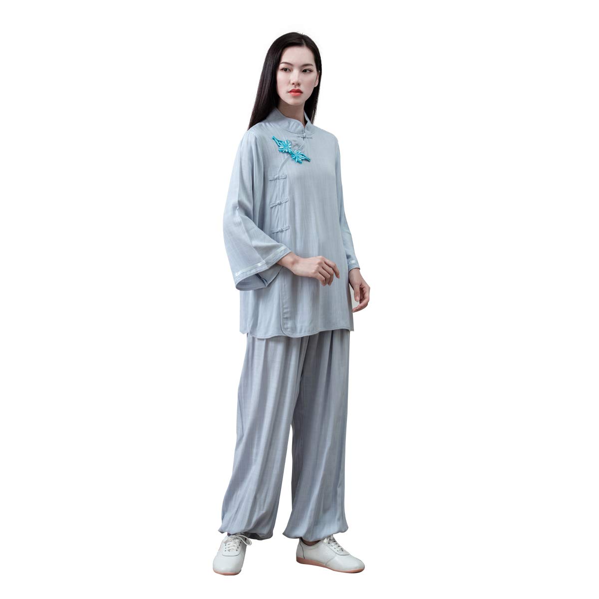 KSUA Damen Kung Fu Uniform Tai Chi Anzug Baumwolle Kampfsportanzug Zen Meditation