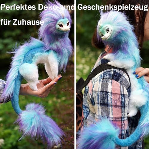Der letzte Drache aus Plüsch- 60 cm Drachenplüsch, handgefertigtes Plüschspielzeug, drache kuscheltier- Weiches Kuscheltier für Kinder & Erwachsene– Perfektes Deko- und Geschenkspielzeug für Zuhause