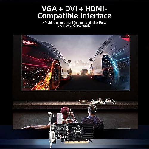 Carte graphique GT730 4 Go GDDR3 128 Bits avec ports HDMI VGA DVI pour PC fixe de bureau - 3