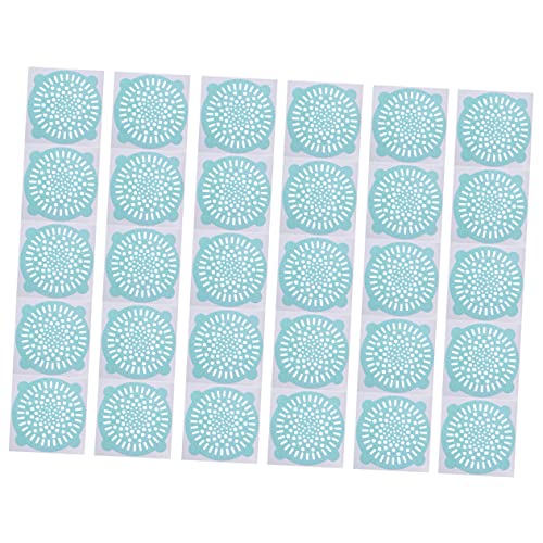 Operitacx 3 Series Filtro De Drenaje De Piso Pegatinas Drenar Baño Etiqueta Engomada del Colador del Fregadero Etiqueta Engomada del Filtro del Fregadero Green 30 Piezas*3