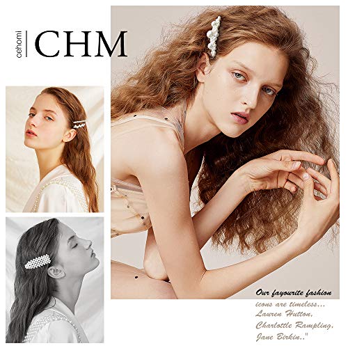 Cehomi 24 Pcs Pearl Hair Clips Barrettes Hairpins for Women Girls, Elegant Handmade Fashion Headwear Styling Tools Hair Accessories for Party Wedding Daily